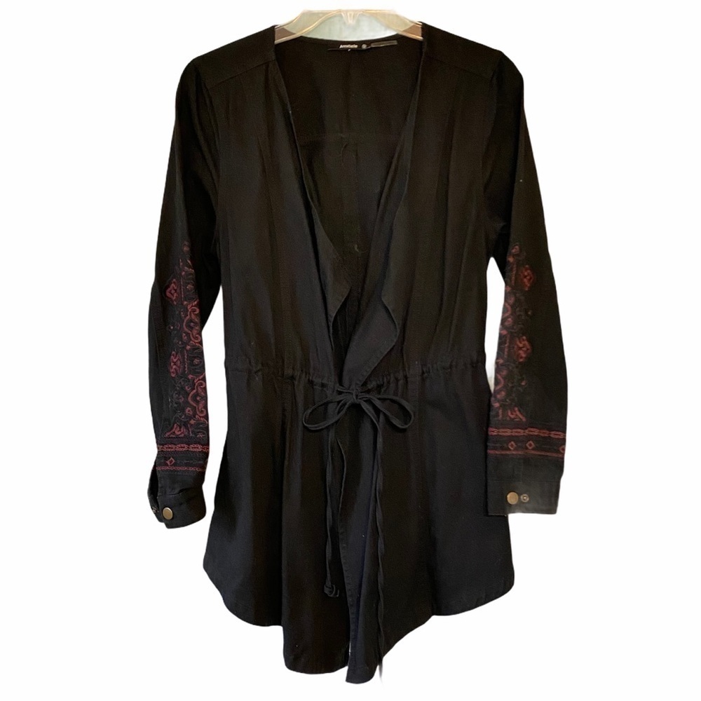Annabelle Embroidered Jacket Western Waterfall Sz Small